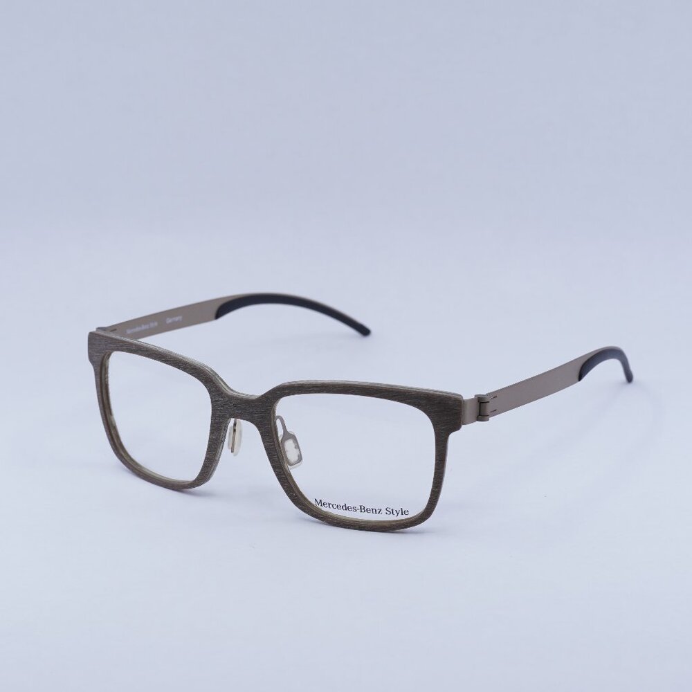 New Mercedes-Benz M4017 C Eyeglasses - Brown Wood Texture Frame, Lowest price!